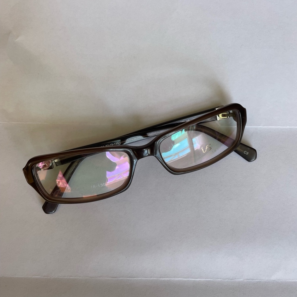 Chic Brown Rectangular Eyeglasses - image 1